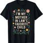 Funny Moms Favorite Son Daughter I'm Mom's Favorite T-Shirt Golf Gift T-Shirt For Men and Women