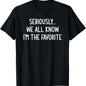 Funny Moms Favorite Son Daughter I'm Mom's Favorite T-Shirt Golf Gift T-Shirt For Men and Women